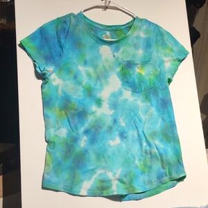S.O. size 14/16 Tye Dye T-shirt Blue/Green